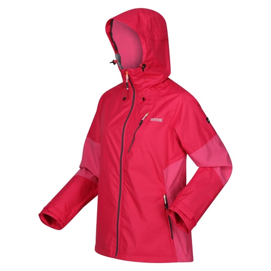 Regatta Womens/Ladies Highton V Stretch Waterproof Jacket (Pink Potion/Flamingo Pink) - Image 3