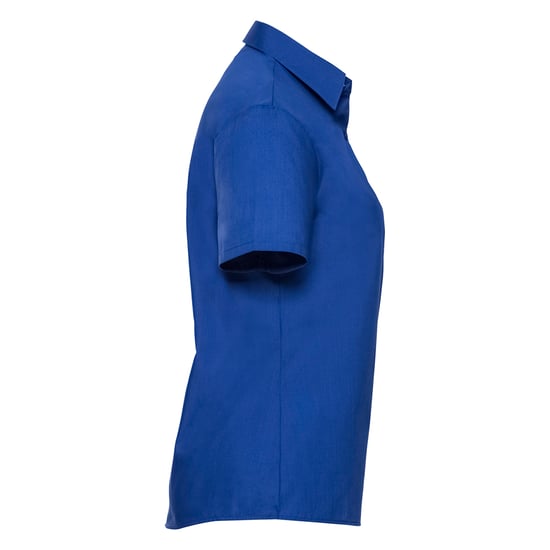 Russell Collection Dames/Dames Klassiek Polycotton Easy-Care Overhemd met Korte Mouwen (Helder Koninklijk) - Image 3