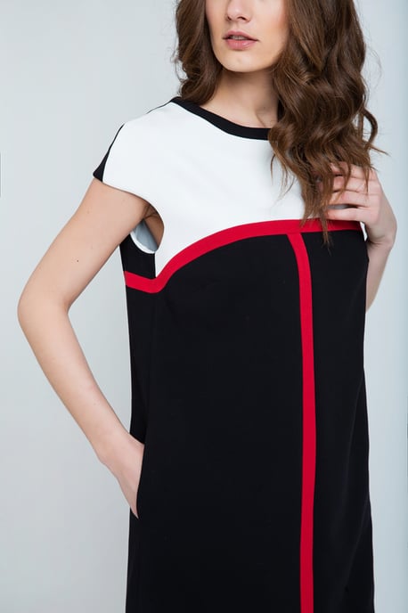 Stripe Detail Sack Dress - Image 3