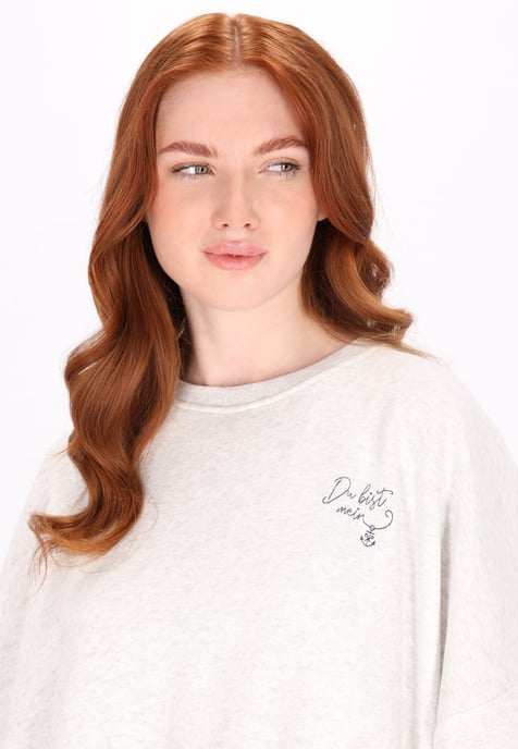 Dreimaster Sweatshirt Dames wol wit melange - Image 5