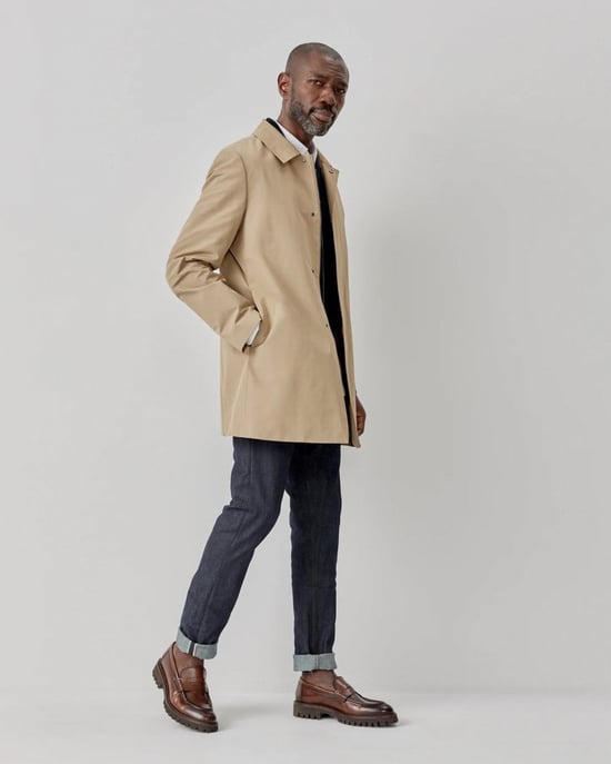 Oliver Sweeney Huntingfield Mens Showerproof Cotton Mac - Image 2