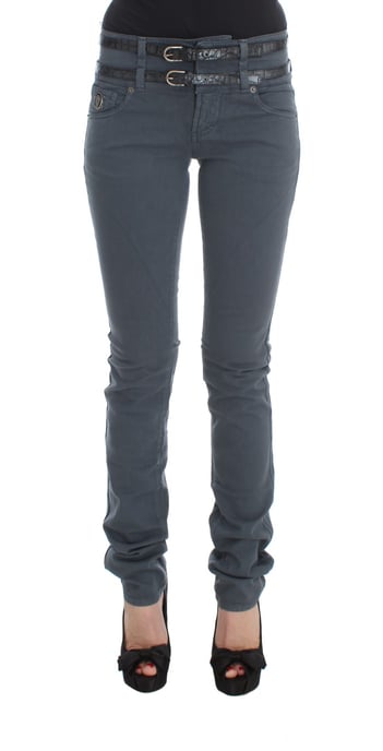 John Galliano Slim Fit High Waist Jeans van katoenmix voor dames. - Image 1