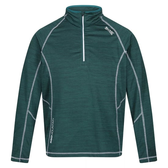 Regatta Mens Yonder Quick Dry Moisture Wicking Half Zip Fleece Jacket (Pacific Green) - Image 1