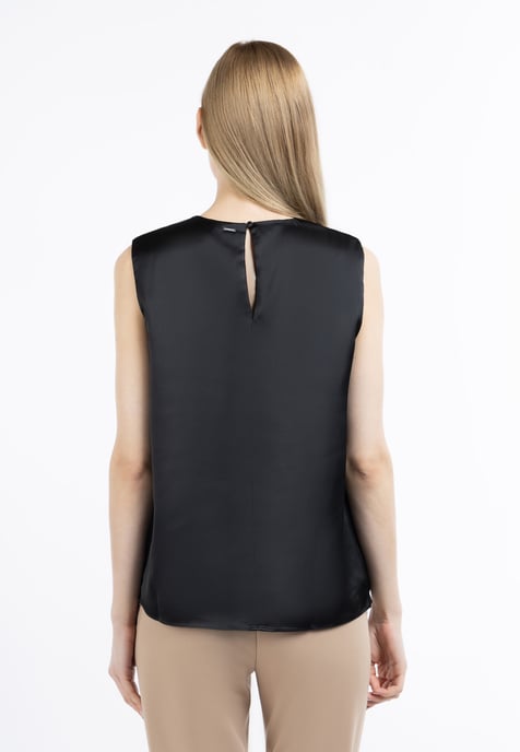 Dreimaster blouse met korte mouwen Dames zwart - Image 4