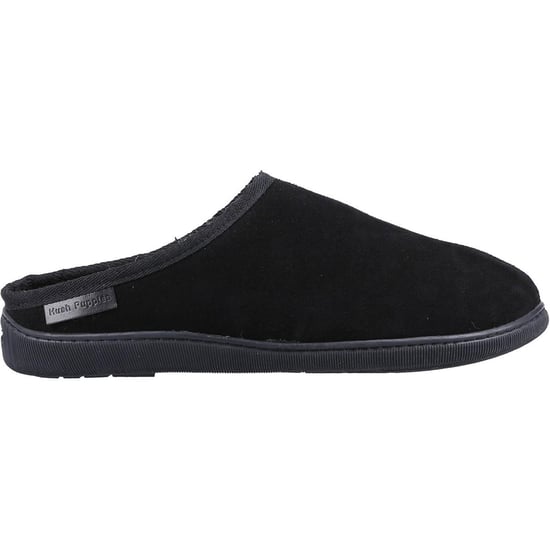 Hush Puppies Mens Ashton Suede Slippers (Black) - Image 3