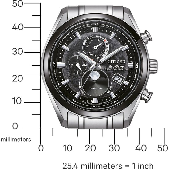 Citizen Tsuki-yomi Men's Silver Watch BY1018-80E - Image 3