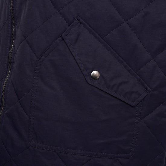 Grey Hawk Quilted Gilet in Navy
