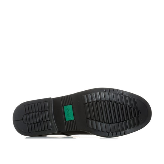 Girl's Kickers Junior Lach T-Bar Leather Shoes in Black