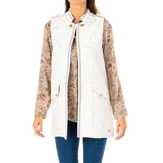 Shiny effect vest with hook and eye closure JWJG02 woman