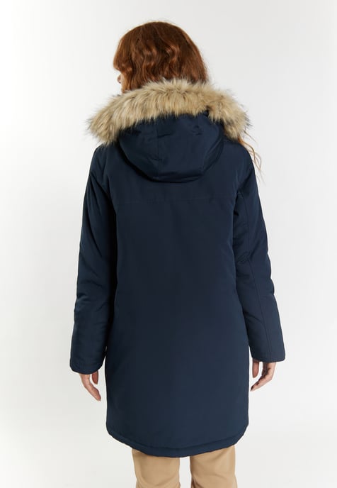 Dreimaster Winterparka met imitatiebont Dames nachtblauw - Image 4