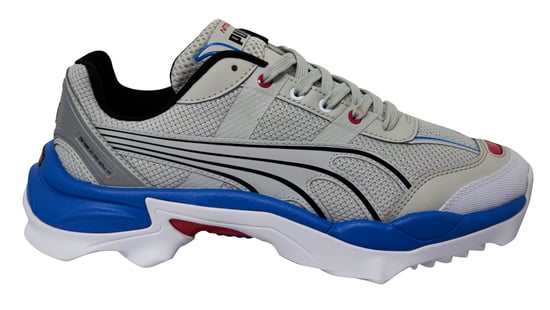 Puma Nitefox Highway Silver White Low Lace Up Mens Running Trainers 371480 01