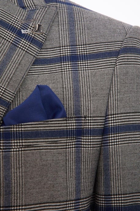 Grey/Blue Check Blazer