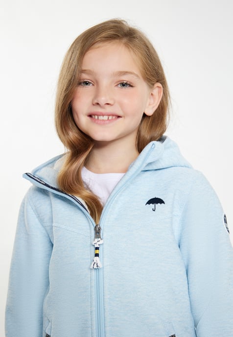 Schmuddelwedda Gebreide fleeceblouse met teddyvoering Meisjes IJsblauw gemêleerd - Image 5