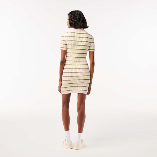 Women's Lacoste French Made Striped Polo Dress in Multi colour