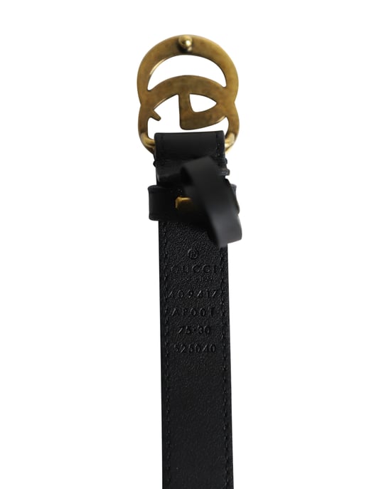 Gucci GG Marmont Buckle Belt 75 in Black Leather - Image 4