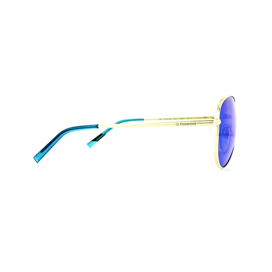 Polaroid Aviator Unisex Gold Grey Blue Mirror Polarized Sunglasses