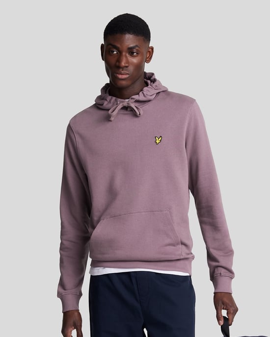 Men's Lyle And Scott Pullover Hoodie in Purple - Image 1