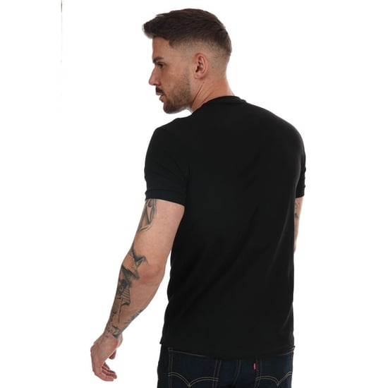 Armani Exchange zwart T-shirt van stretchkatoen voor heren - Image 2