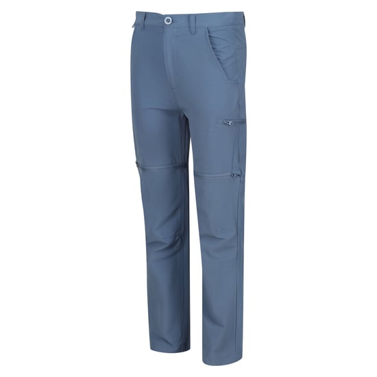 Regatta Childrens/Kids Highton Stretch Zip-Off Walking Trousers (Coronet Blue)
