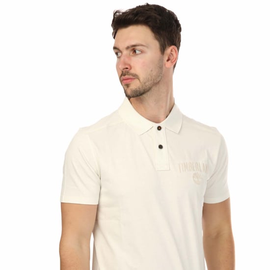 Men's Timberland EK+ Short Sleeve Polo Shirt in White