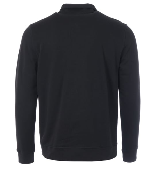BOSS Logo Patch Sustainable Half Zip Sweatshirt - Black - Image 2