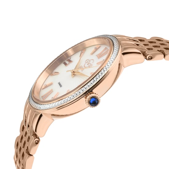 GV2 Women's Genoa 12533 Swiss Quartz Mother of Pearl Diamond Stainless Steel Watch - Image 3