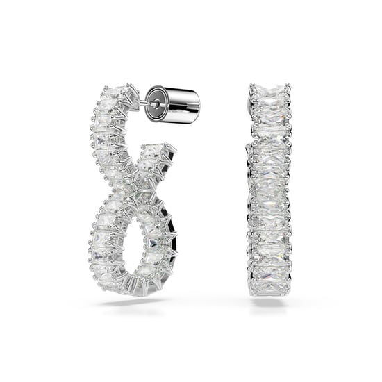 Swarovski 'Hyperbola' Women's Base Metal Drop Earrings - Silver 5684047 - Image 1
