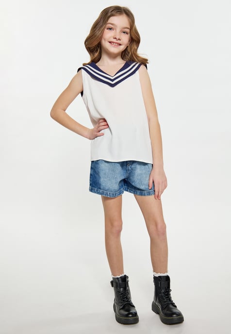 Dreimaster Blouse meisjes (kinderen) wolwit - Image 2