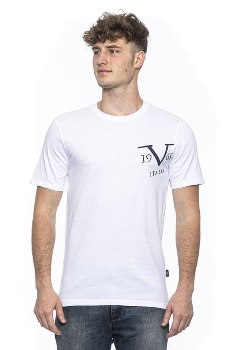 19V69 Italia Mens T-Shirt White Mike White