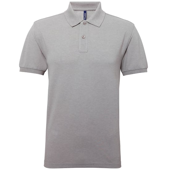 Asquith & Fox Mens Short Sleeve Performance Blend Polo Shirt (Heather Grey)