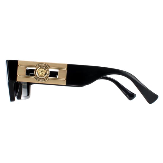 Versace Rectangle Unisex Black Dark Grey VE4459