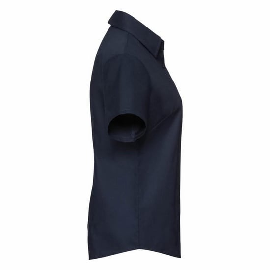 Russell Collectie Dames/Dames Korte Mouw Easy Care Oxford Shirt (Heldere marine) - Image 3
