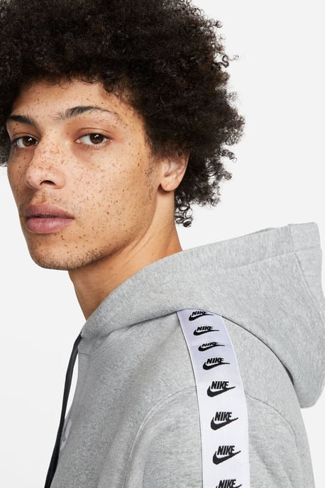 Nike Sportswear Sport Essential Men's Fleece Hooded Tracksuit Grey/White - Image 3