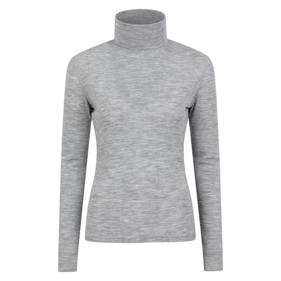Mountain Warehouse Dames/Dames Merino Wol Roll Hals Base Layer Top (Lichtgrijs) - Image 1