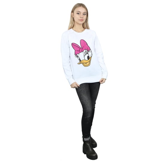 Disney Womens/Ladies Daisy Duck Head Painted Sweatshirt (White)