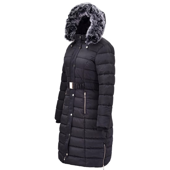 Golddigga Womens Long Belted Jacket Top