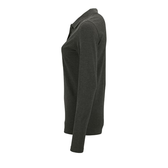 SOLS Dames/dames Perfecte Lange Mouw Pique Polo Shirt (Houtskool mergel) - Image 4