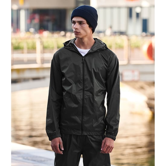 Regatta Pro Mens Packaway Waterproof Breathable Jacket (Black)