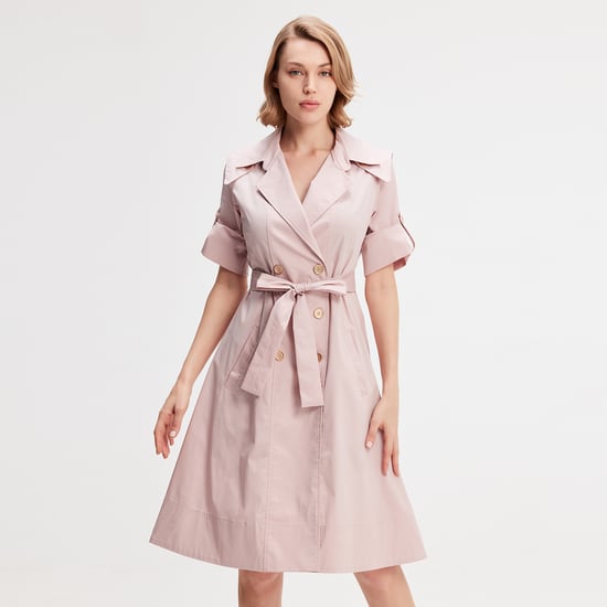 Klänning med trenchcoat i bomull - Image 1