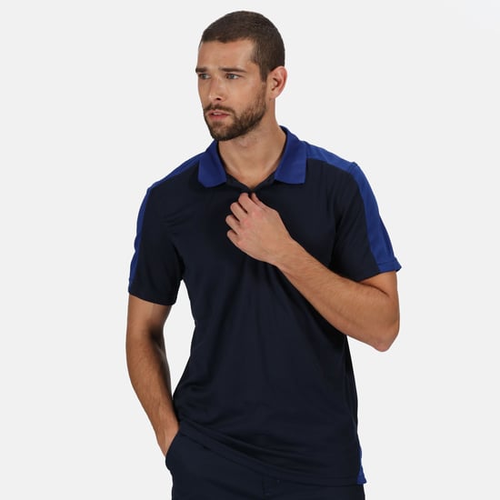 Regatta Mens Contrast Coolweave Polo Shirt (Navy/New Royal)