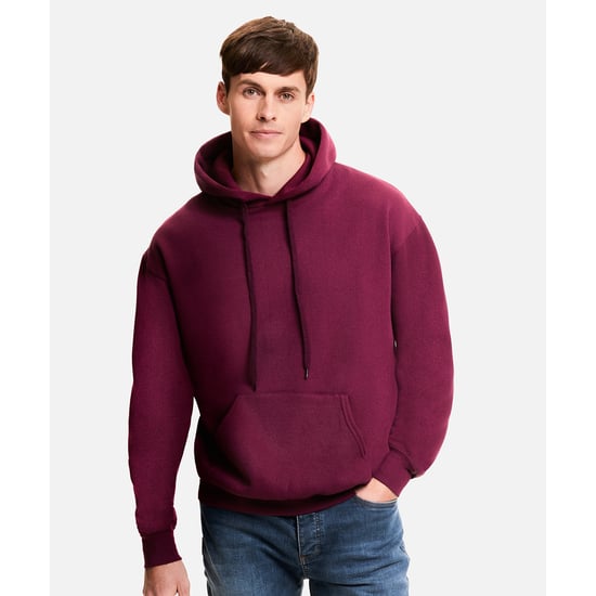 Fruit Of The Loom Unisex Adults Classic Hooded Sweatshirt (Burgundy) - Image 3