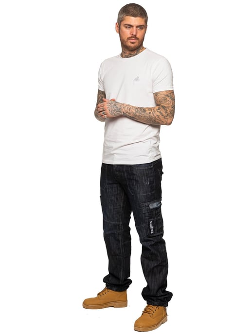 Enzo | Combat Denim Jeans för herrar - Mörkblå - Image 5