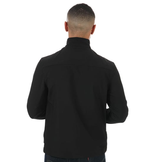 Men's Lyle And Scott Funnel Neck Softshell Jacket in Black - Image 2
