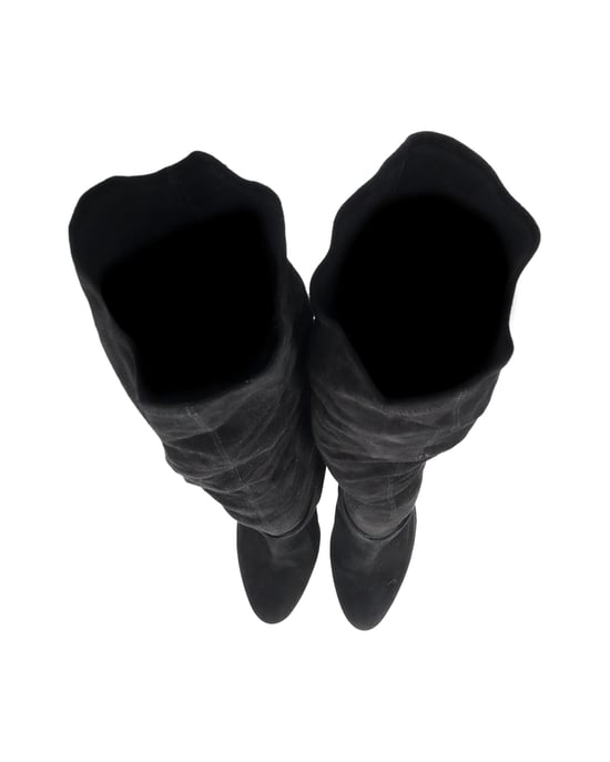 Aquazzura Giselle Over-The-Knee Boots in Black Suede - Image 4