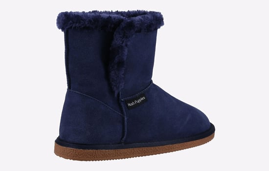 Hush Puppies Ashleigh Fuskpäls Damnavy Tofflor - Image 3