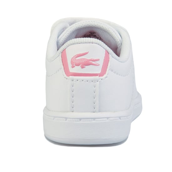 Girl's Lacoste Infant Carnaby Evo Trainers in White pink