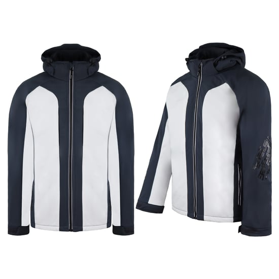 Dickies FLEX Mens White/Grey Softshell Jacket - Image 3