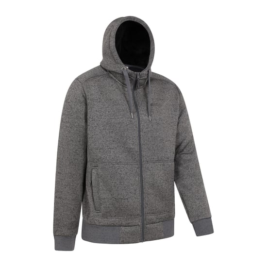 Mountain Warehouse Mens Nevis II Faux Fur Hoodie (Black)