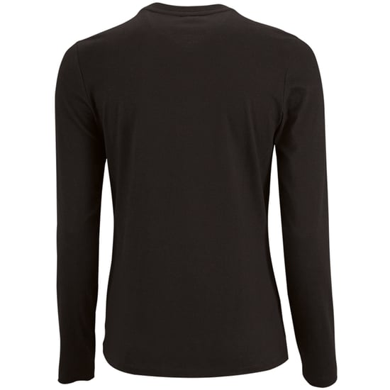 SOLS Dames/dames Keizerlijk T-Shirt met lange mouwen (Diep zwart) - Image 2