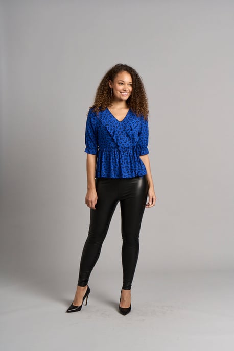 Jasmin Frill Top - Blue